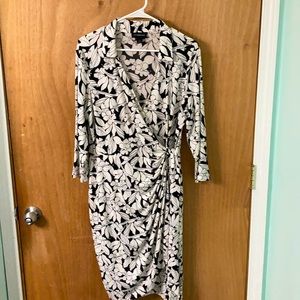 Black and White Wrap Dress